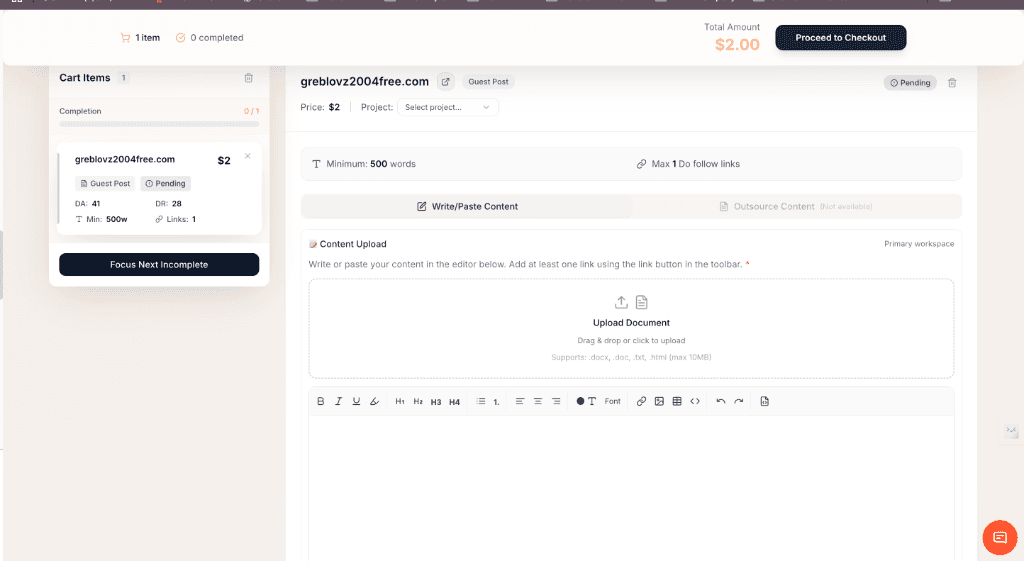 Content Submission Options