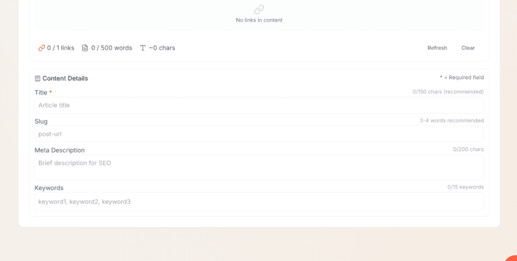 Business Details Form